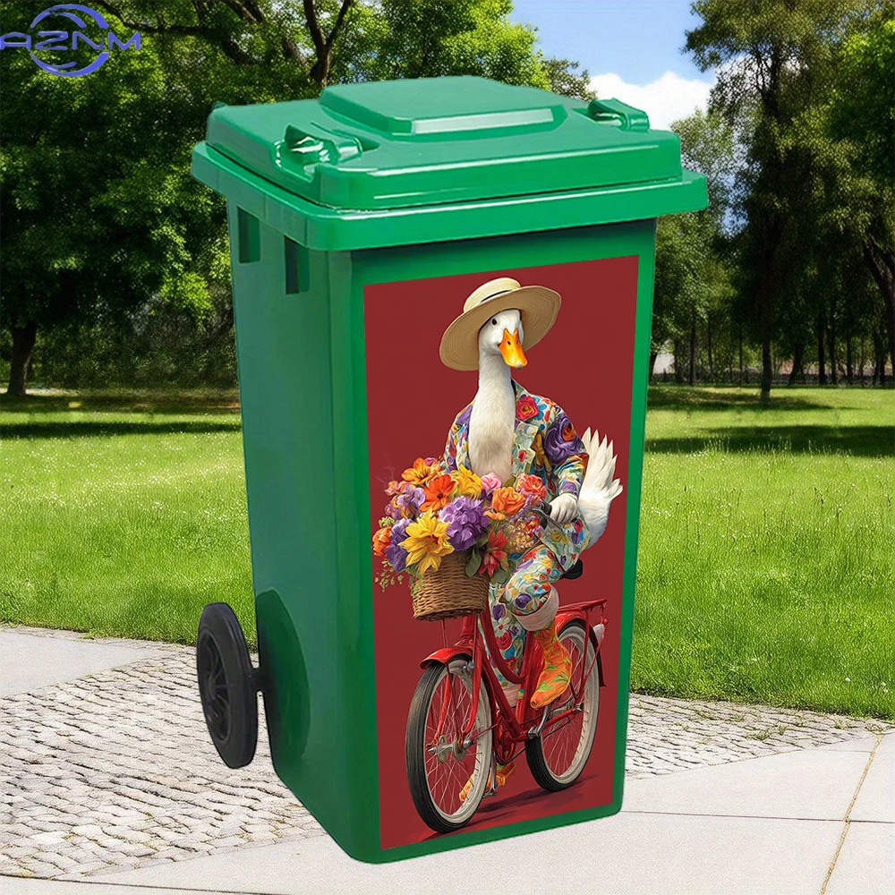 2D Flat Printing 1pc Trash Can Sticker ×cm 