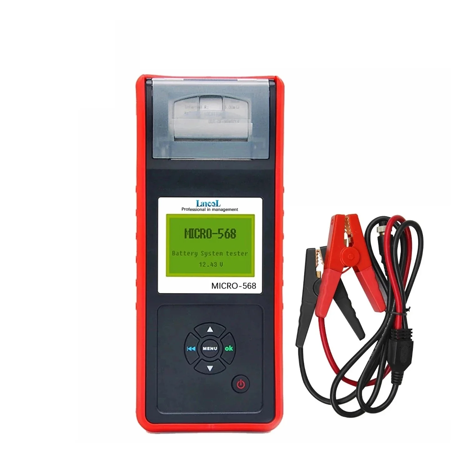 MICRO-568 12V Car Battery Load Tester Diagnostic With Printer Digital Automotive Battery Tester