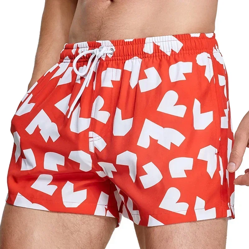 Trendy Summer Men Quick Dry Short Swim Beach Shorts Lightweight Casual Male Seaside Water Sports Shorts