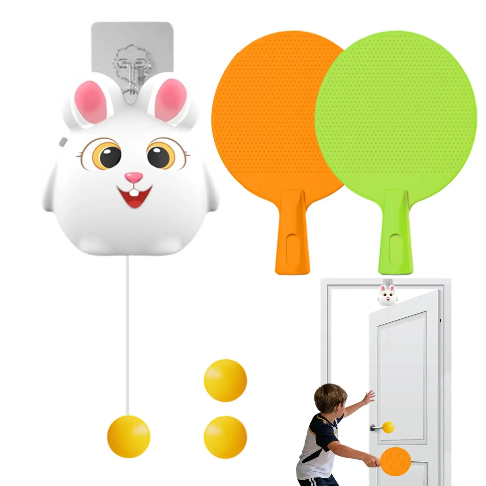 

Крепление на дверь, тренажер для настольного тенниса, регулируемый мяч с отскоком для одиночной практики, отдыха в помещении и на открытом воздухе, для детей и взрослых, тренировка навыков