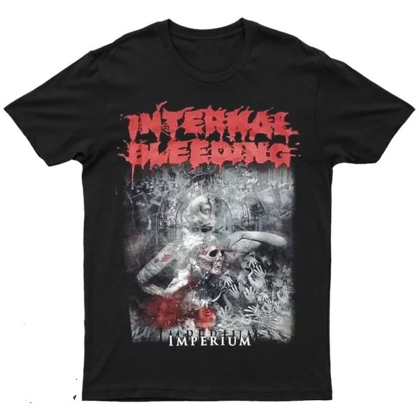 

Новинка 2024 года, INTERNAL BLEEDING - IMPERIUM, унисекс, тренд уличной моды с принтом, с короткими рукавами, из чистого хлопка, с круглым вырезом