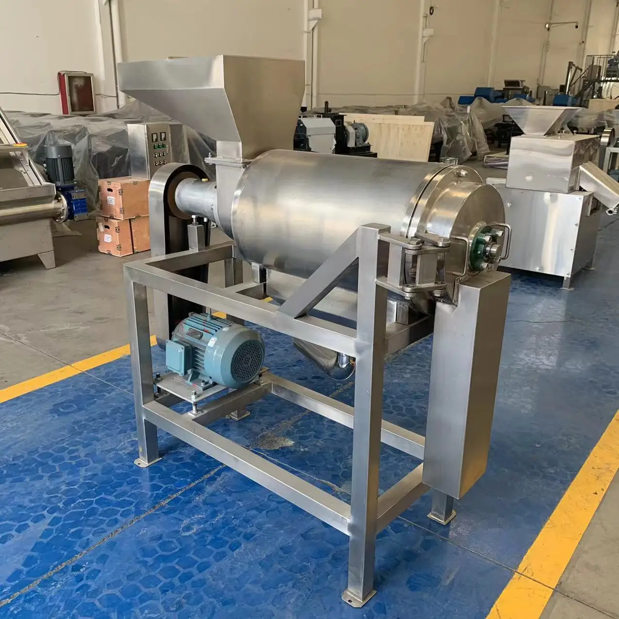 Máquina de polpação de frutas de canal único Máquina de moagem de suco de frutas Máquina de prensagem