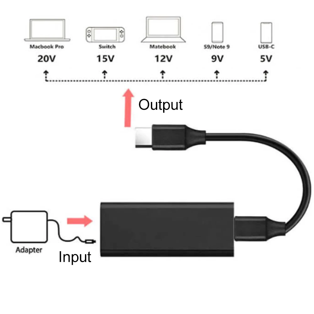 Adapter Cable Multifunctional DC 5.5x2.5mm To Type C 65W Charge Accessories Laptop Tablet Mobile Phone Power Plug Connector