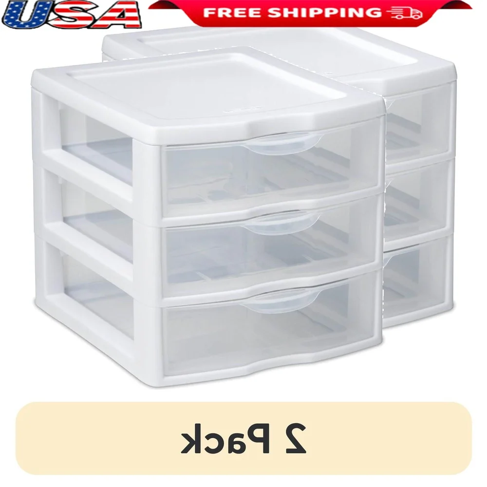 

Компактный прозрачный пластиковый настольный ящик, штабелируемый органайзер с 3 ящиками, идеальные решения для хранения офисных принадлежностей для макияжа