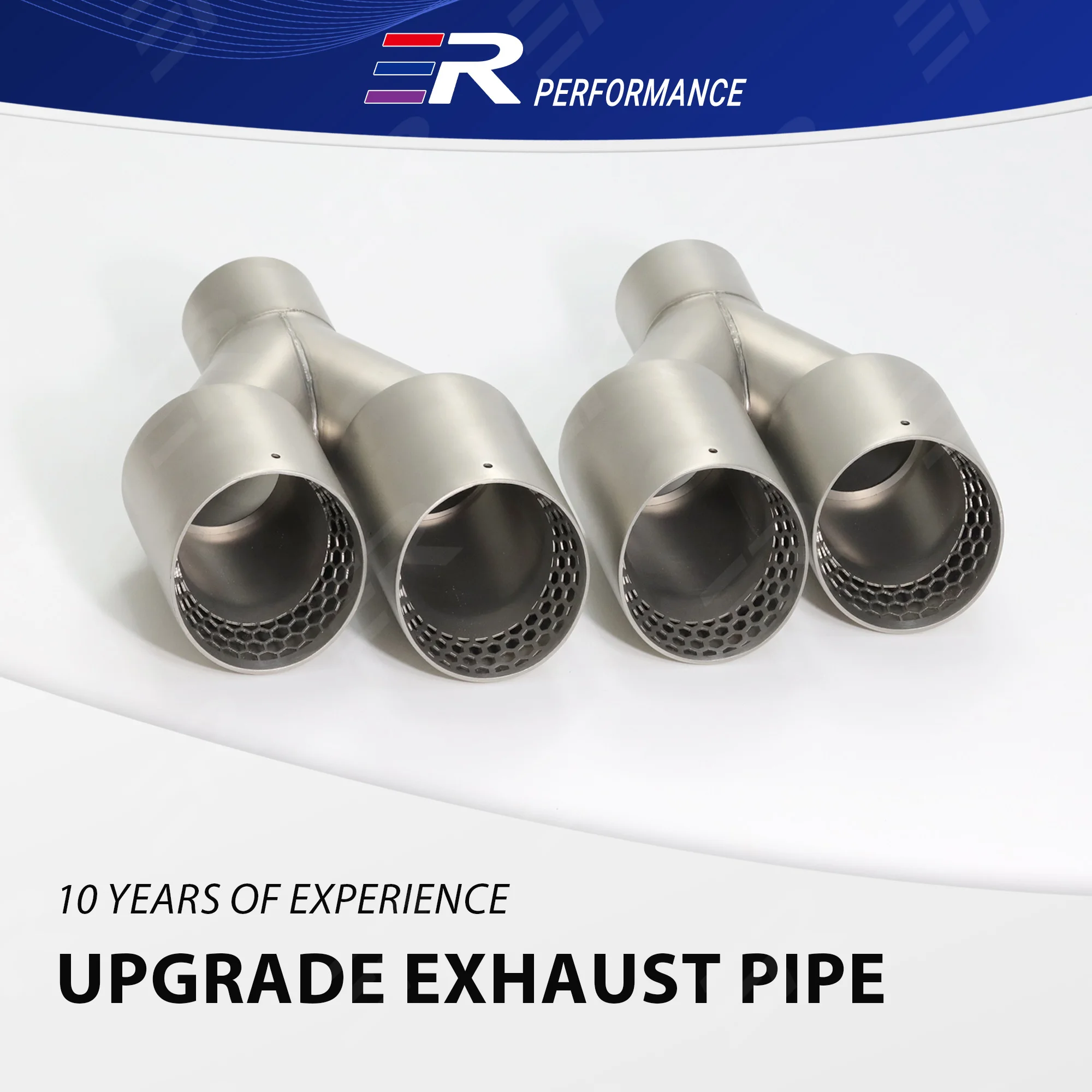 

Насадка на выхлопную трубу с сотовой структурой, 1 шт., нержавеющая сталь 304, двойной выход, для тюнинга и кастомизации автомобиля