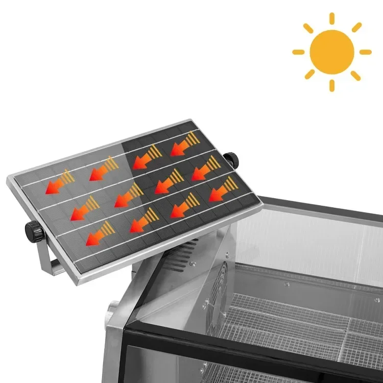 

Hot Sales 6 Trays Electric Solar Dual Power Stainless Steel Solar Energy Vegetable Dehydrator Solar Dehydrator Machine