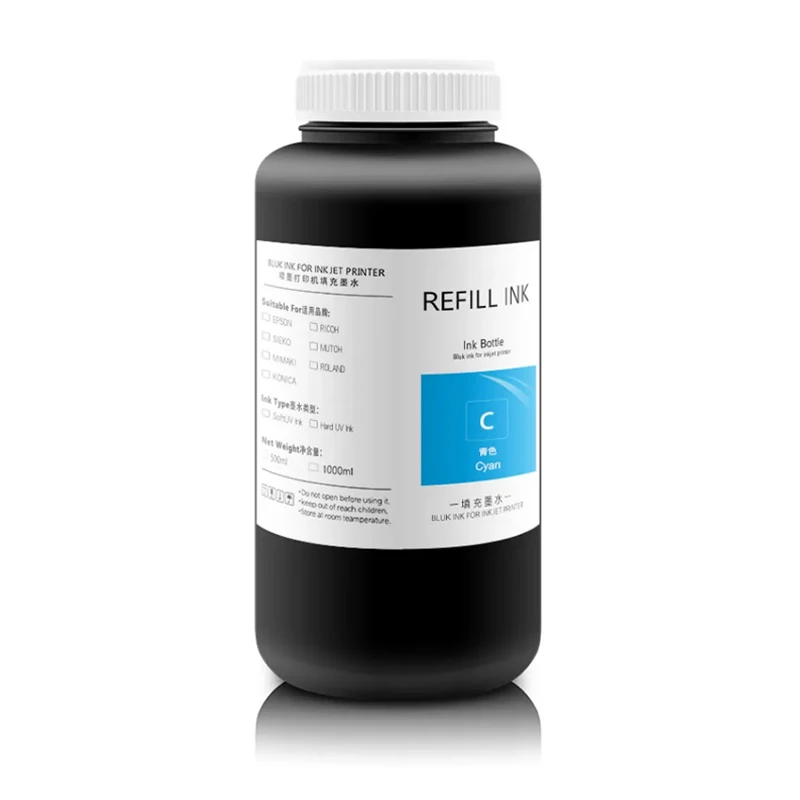 Imagem -04 - Led Tinta uv Curável para Ricoh Gh2220 Cabeça de Impressão Jato de Tinta Industrial Rígida Flexível e Neutra Tinta uv para Vidro de Metal Cerâmico 1000ml