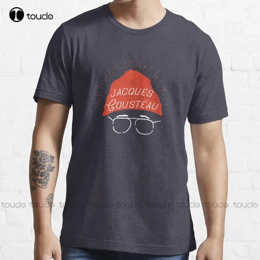 Jacques Cousteau T-Shirt White Shirts Custom Aldult Teen Unisex Digital Printing Tee Shirt Xs-5Xl Classic Tshirt