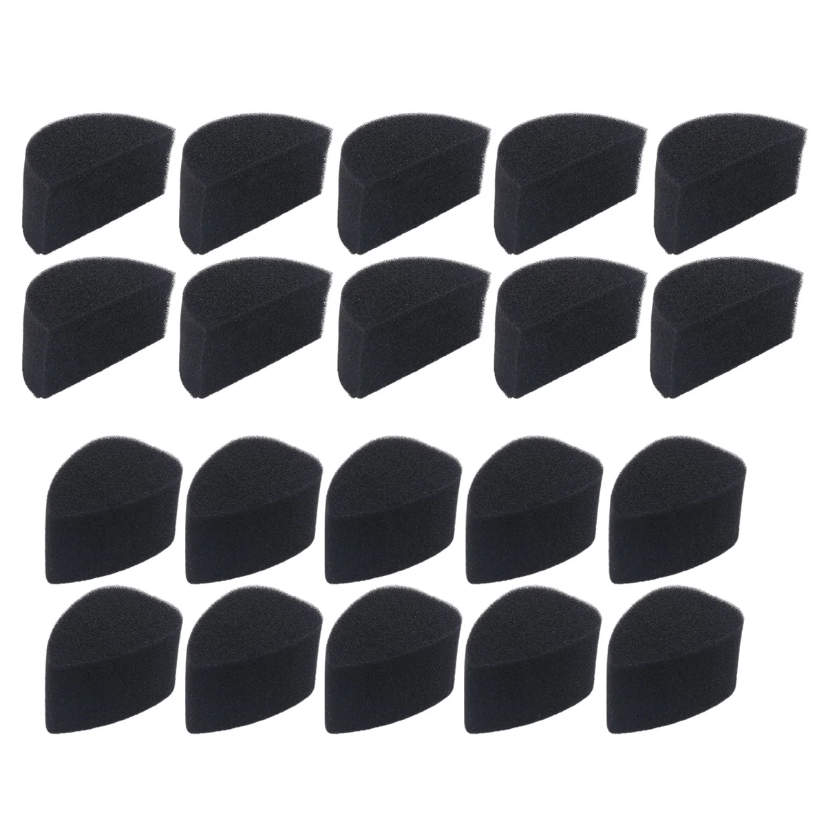 B59AFace Paint Sponges Face Painting Black Sponges High Density for Art Work and Body Paint (10 Petals + 10 Half Moon)