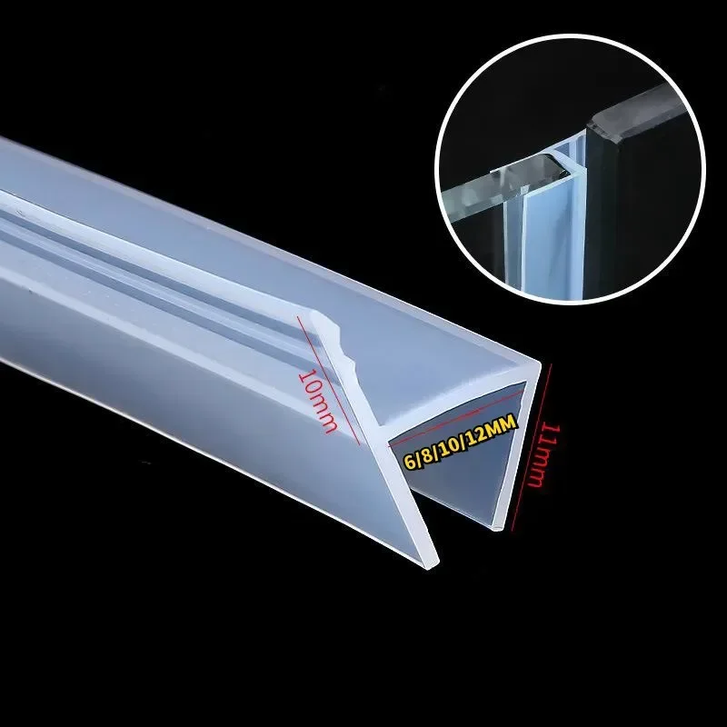 6/8/10/12 مللي متر الفجوة الزجاج دش الباب شريط عازل المطاط الحمام دش الباب نافذة الطقس شرائط مشروع سدادة الحمام السدادة #5