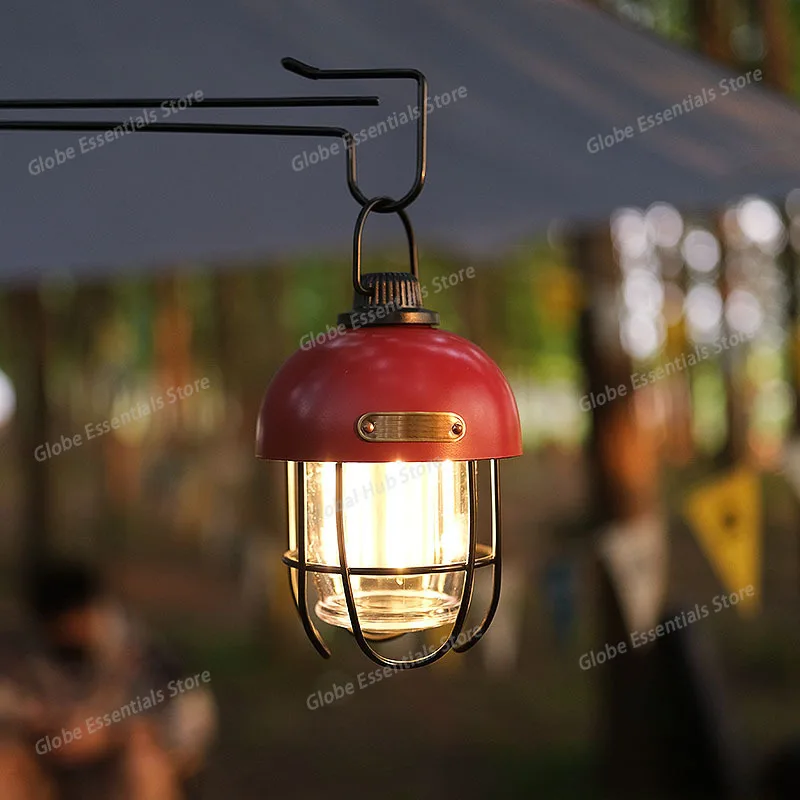 

Outdoor Vintage Pendant Light Ultra Long Life Camping Ambient Light Portable Rechargeable Tent Lights Camp Lantern