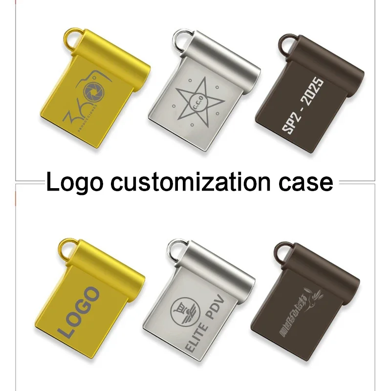100PCS/lot Hight Speed Free Logo Pen Drive Flash USB Stick 4GB 8GB 16GB Флешка Memory Stick 32G 64GB 128G Metal Usb Flash Drive