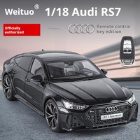 Simulated 1:18 Scale Limousine RS7 Sportback Alloy Car Model Fast Furious Sound Light With Key Children Birthday Gift Toy Collec