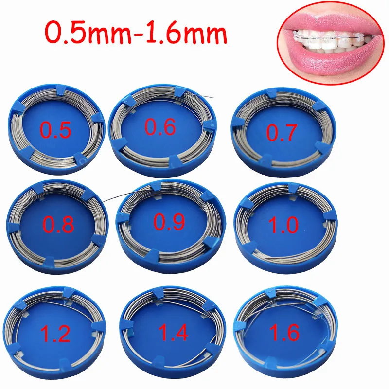 

1Box/Roll Dental Orthodontics Round Stainless Steel 0.5-1.6mm Arch Wire Dentist Oral materials Teeth Surgical Instruments