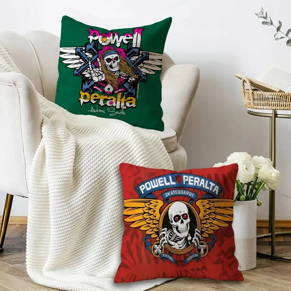 

P-Powells P-Peraltas Skateboard Cartoon Pillowcase toon Gift Cushion Cover Bedroom Home Sofa Chair Seat Decor pillow case