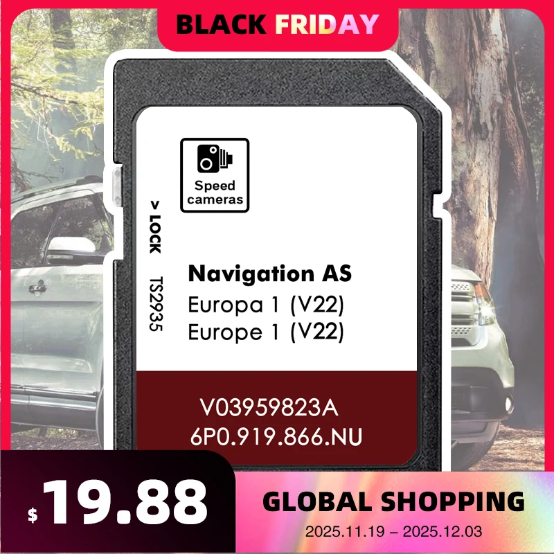 

Navi Navigation 2025 for Seat Leon AS V22 SD Map Cards MIB2 Europe Fast Delivey with Anti Fog Reaview Stickers
