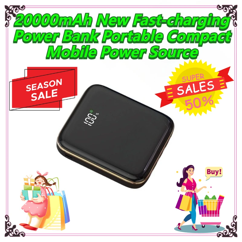

20000mAh New Fast-charging Power Bank Portable Compact Mobile Power Source