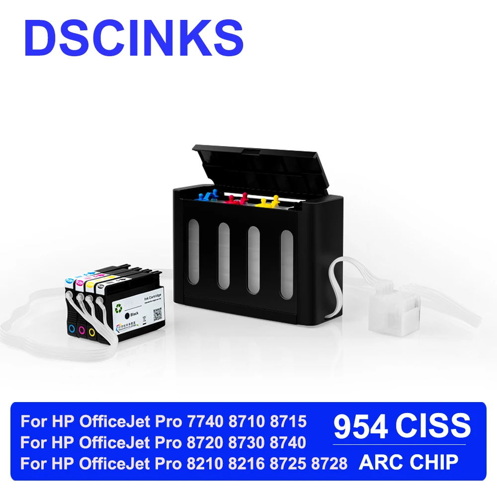 For hp 954 CISS ink cartridge For HP OfficeJet Pro 7740 8710 8715 8720 8730 8740 8210 8216 8725 printer CISS with permanent chip