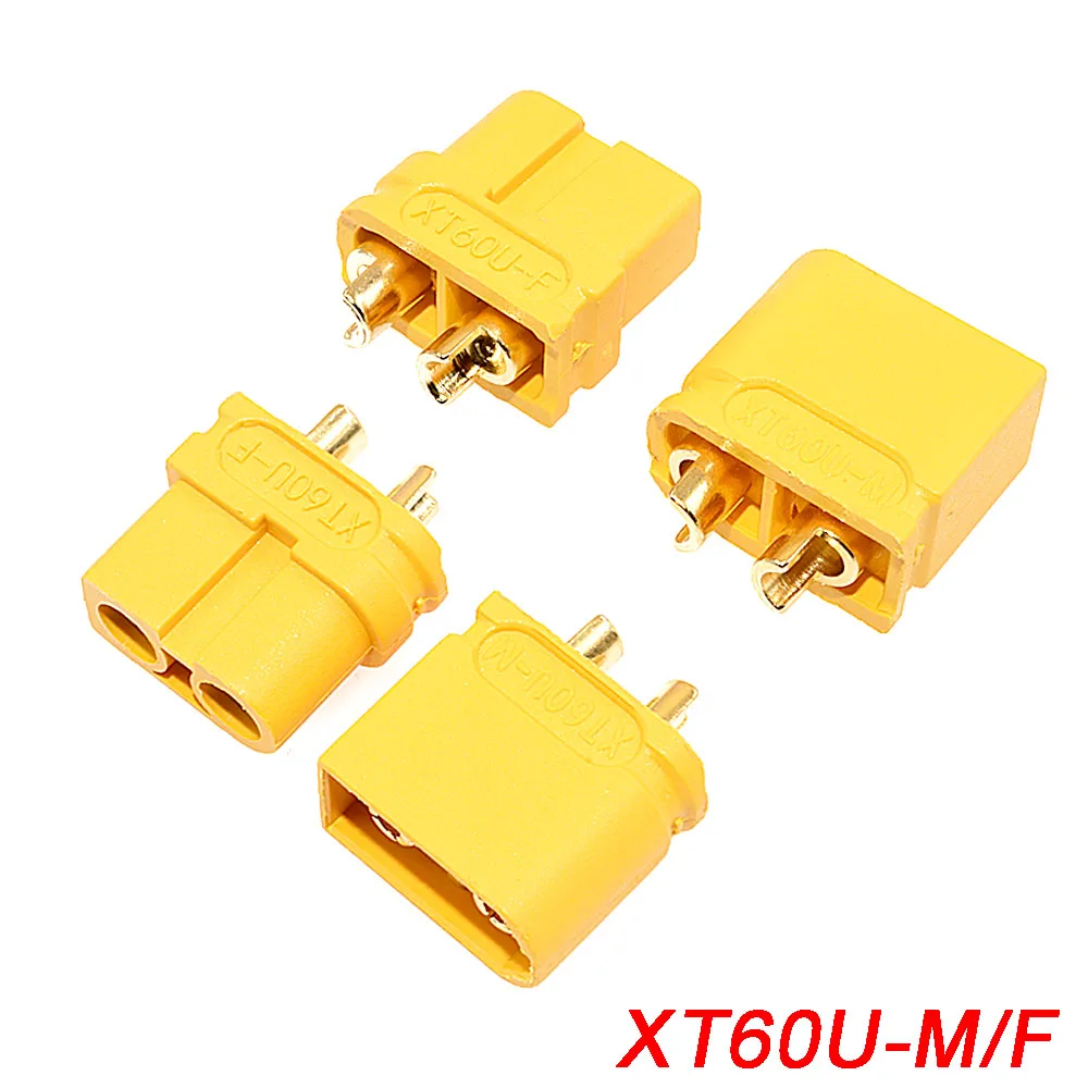 2Pcs XT60U Male Plug Female Bullet Test Connector XT60U-M XT60U-F RC Lipo Battery FPV Drone Airplane Car Model Parts Adapter