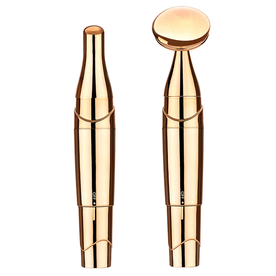 جهاز تدليك للوجه صغير كهربائي هزاز الأسطوانة مكافحة الشيخوخة التجاعيد الهالات السوداء حقيبة رقيقة الوجه جهاز 2 في 1 جهاز تدليك الوجه العين