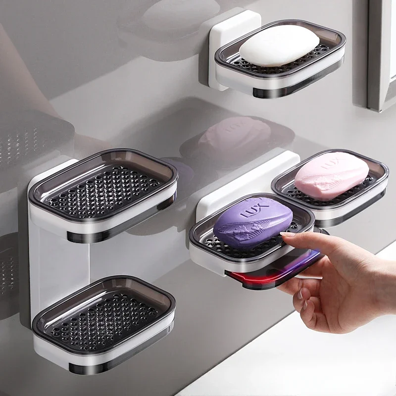 

Soap box, suction cup, wall-mounted creative drain rack, incense cover, bathroom personality, cute, no punching soap rack