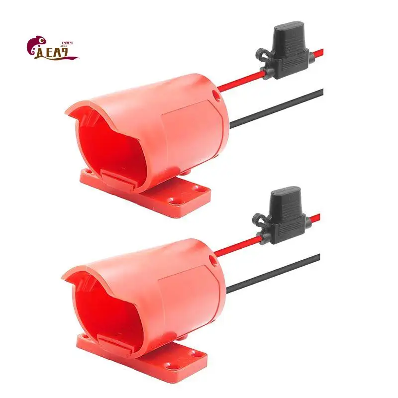 AEA9- Converter Adapter 30A Fuse For 12V Lithium Battery External Power Supply DIY Connector Bracket Holder 2Pc