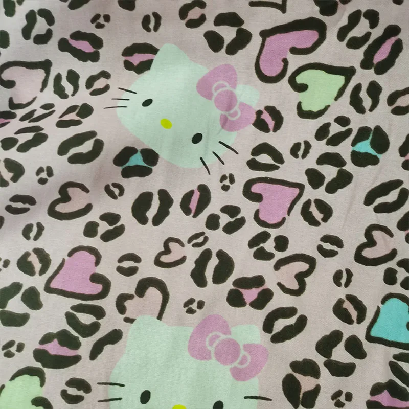 Beautiful Cat 100% Cotton Fabric Lt.Pink Cats Head Leopard Pattern Sewing Material Patchwork Children Fabric Diy Baby Clothing