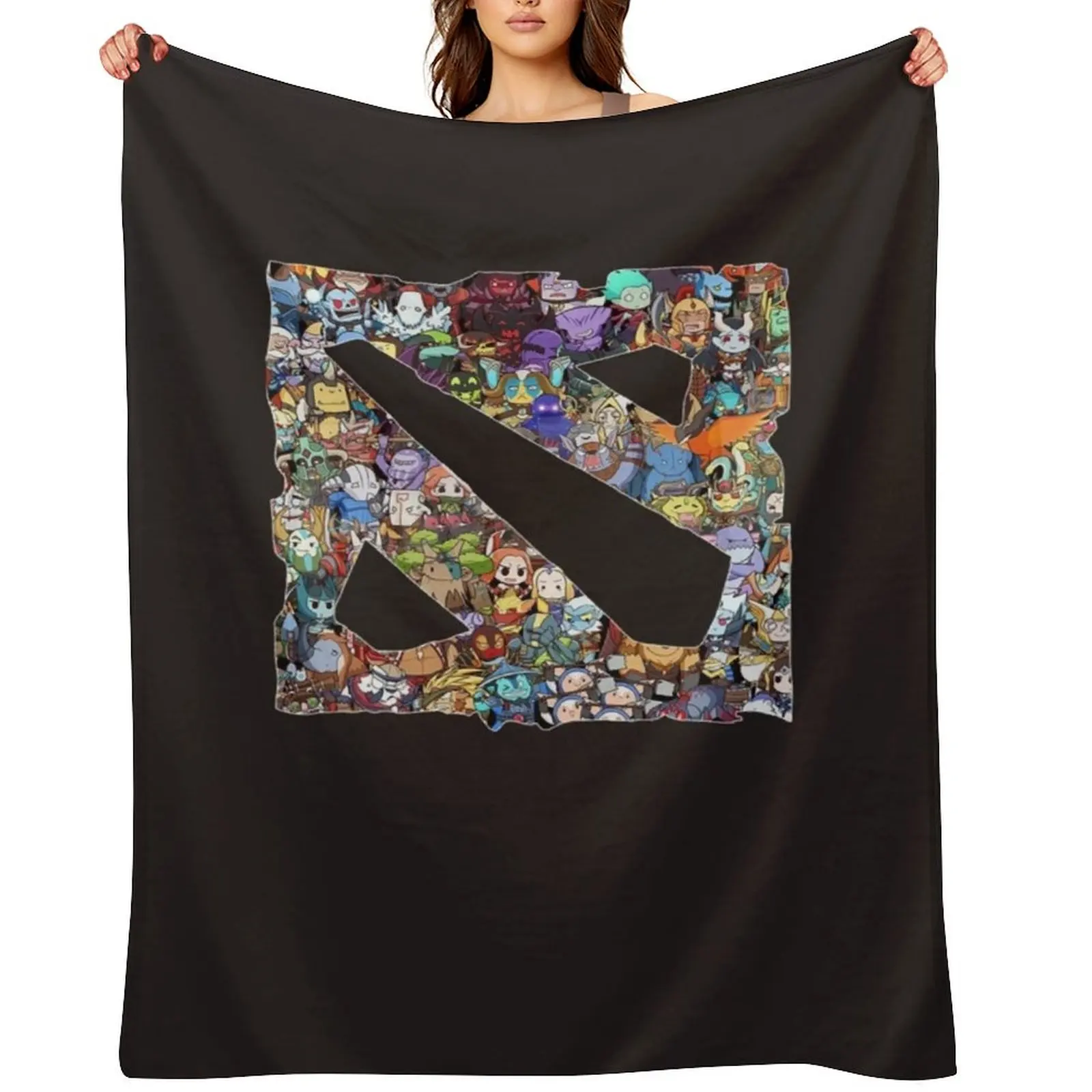 

all heroes in dota 2 logo, dota, dota 2, hero, thunder predator rtz, nigma, og, secret, eg, funny Throw Blanket Single Blankets
