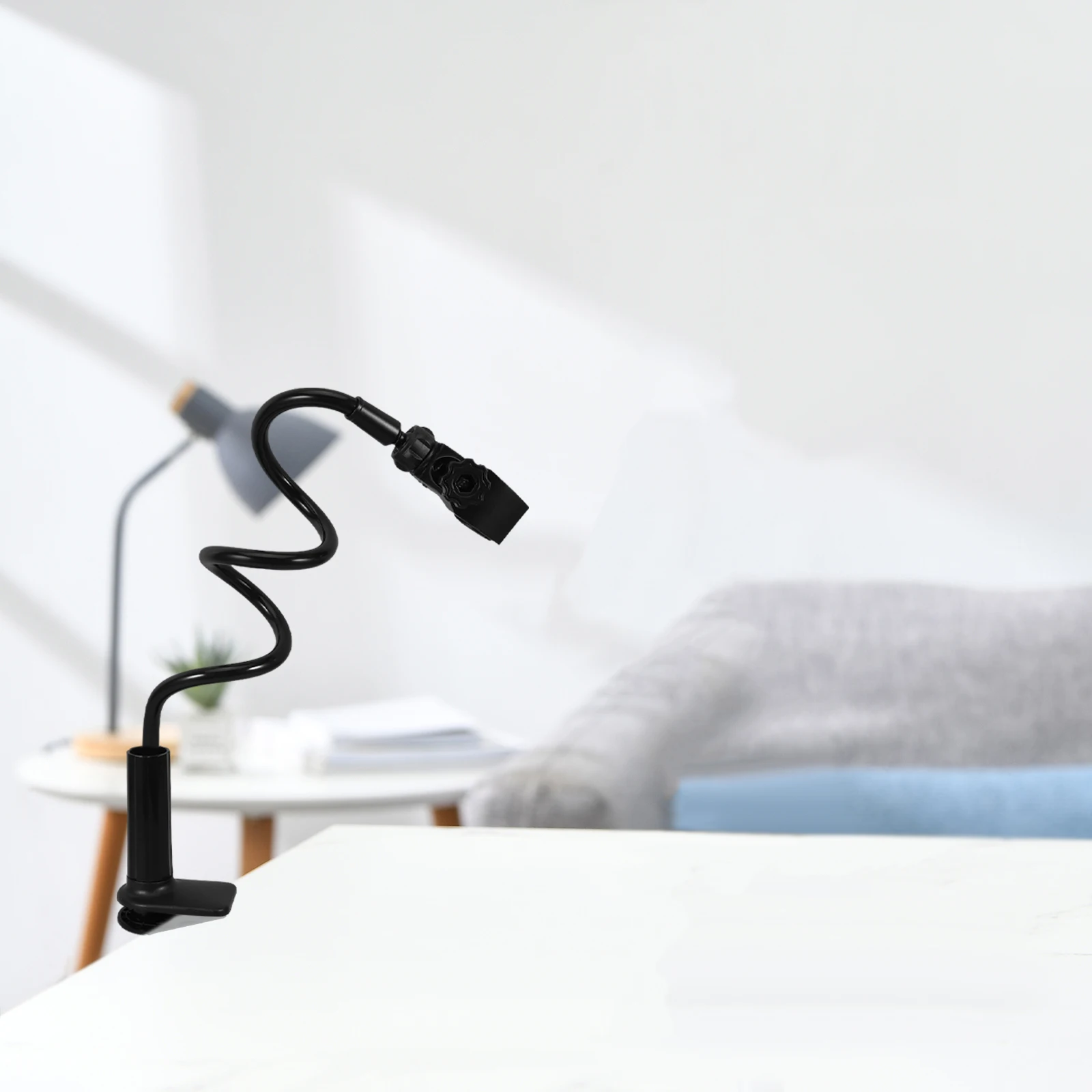 

Hair Dryer Base Rack Black Plastic Clamp Stand Desktop Hands Free Holder Shelf Suitable Various Blow Dryers Adjustable Angle