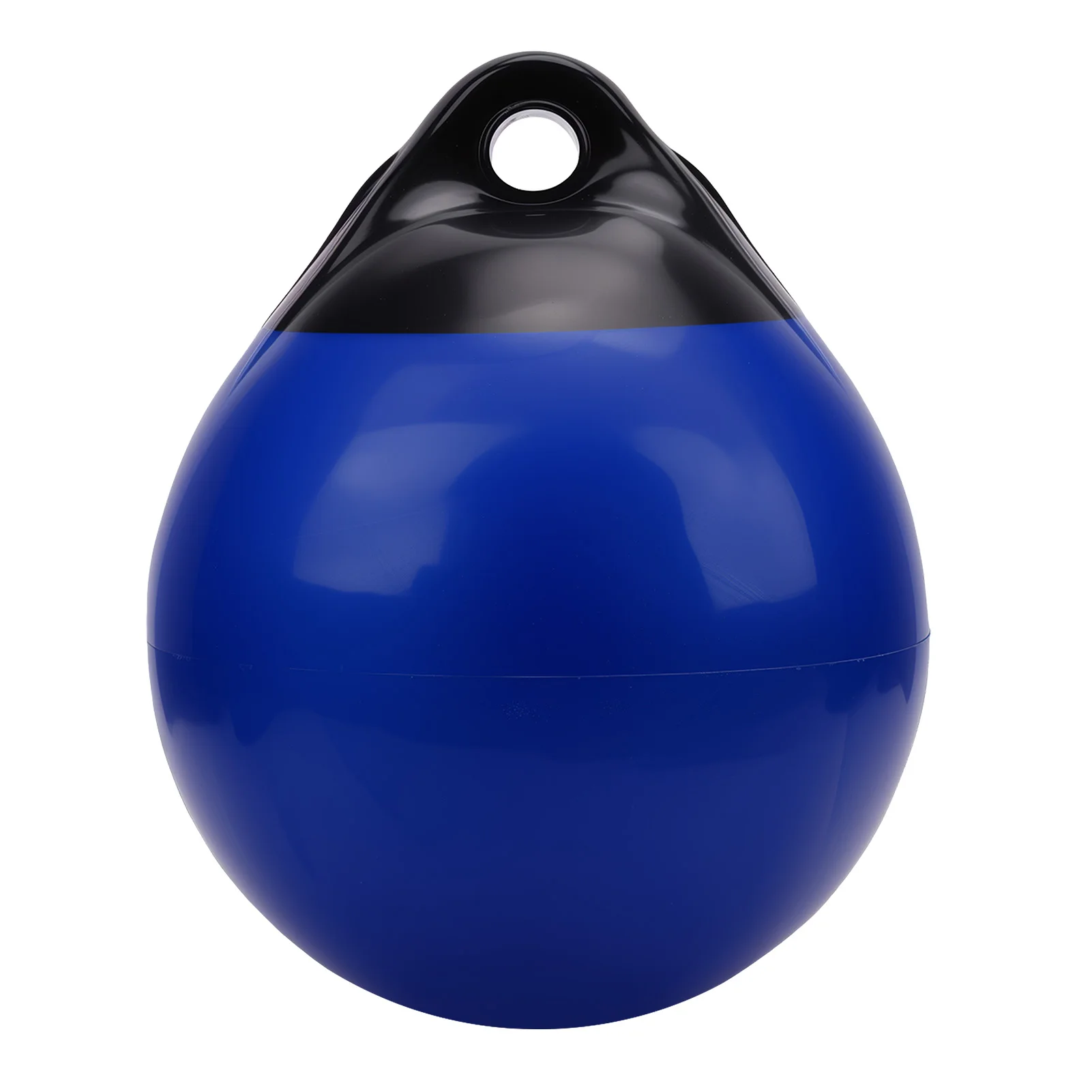 Boat Buoy Bumper Inflatable Boat Mooring Buoy High Strength PVC Round Boat Bumper Ball for Yachts Boats Mooring Black Head Blue