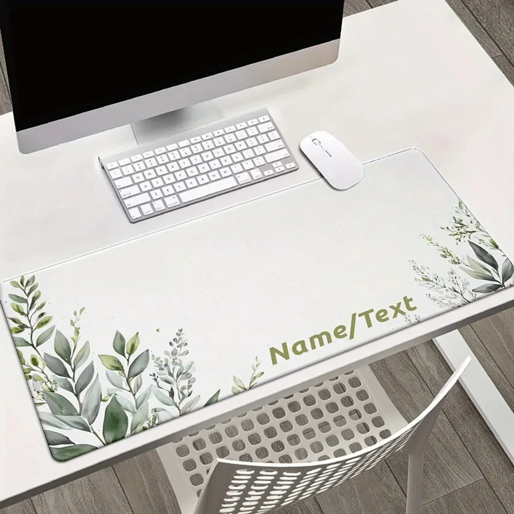 Multifunctional Customizable Simple Leaf Desk Pad, HD Print Keyboard Mouse Mat, Great Holiday Gift for Office PC Gamers