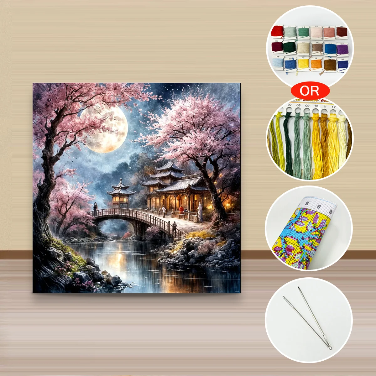 1 Stück 40x40 cm/15,74 Zoll, 11Ct/14Ct Kreuzstich-Set, DIY Valentinstagsgeschenk, Stickerei-Set für Festivals, Tiermotiv – Detail 3