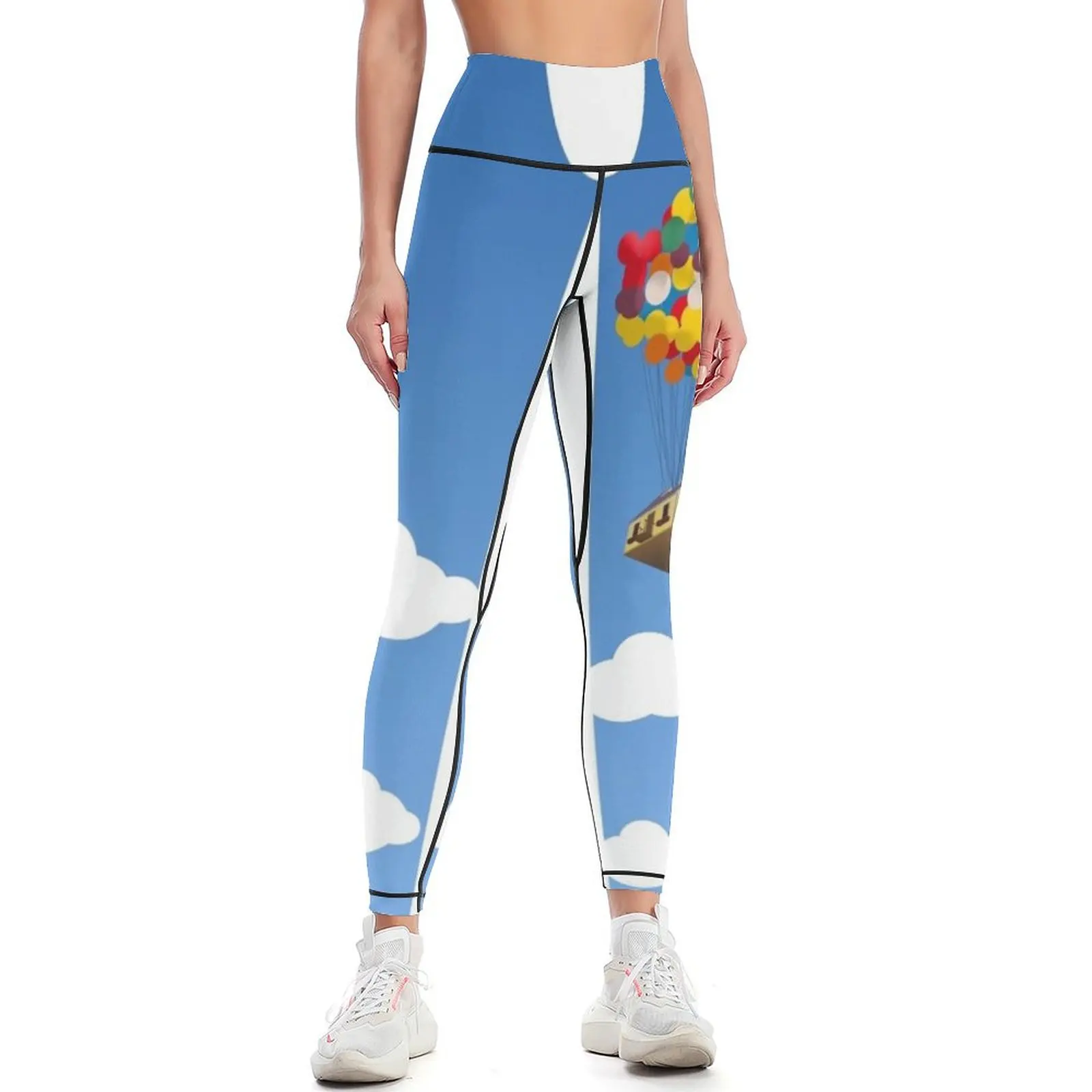 

House flying UP with balloons Leggings sporty woman push up Fitness woman Women's gym harem pants Womens Leggings