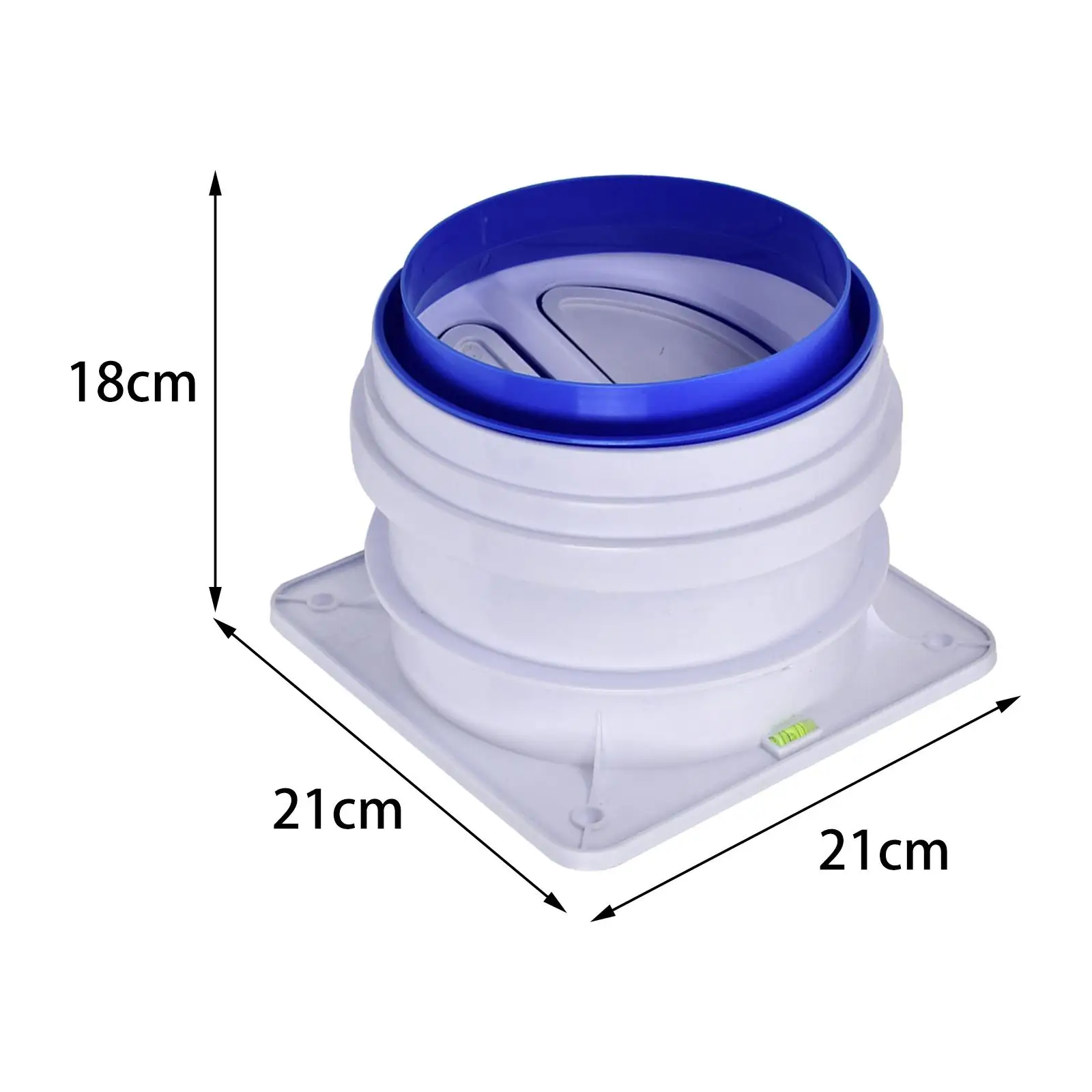 Square Backdraft Damper for Range Hood Exhaust Check Valve Duct Connector Wall Shutter Vent with Sealing Strip for Kitchen Odor