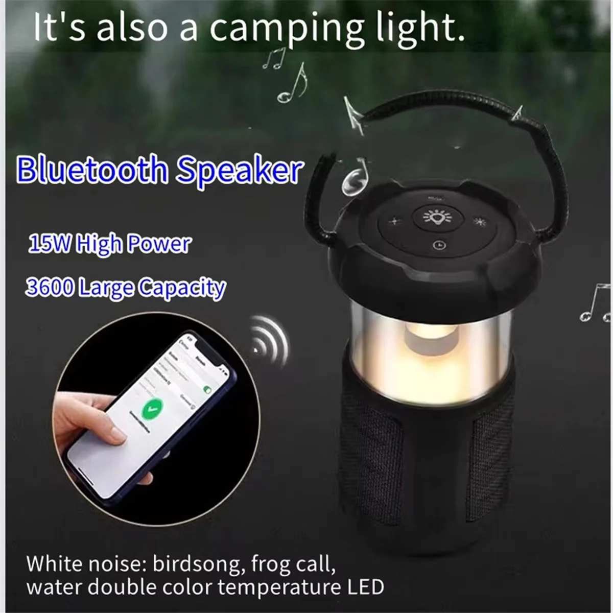 

Wjy-hgHiFi Wireless Bluetooth Speaker - Outdoor Night Light, Waterproof, Portable, Multi-Functional Stereo Music