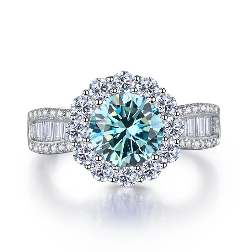 

Кольцо из стерлингового серебра 925 пробы с 2-каратным муассанитом D VVS1, классический ретро-стиль, идеально подходящий для предложения, подарки на помолвку и свидание