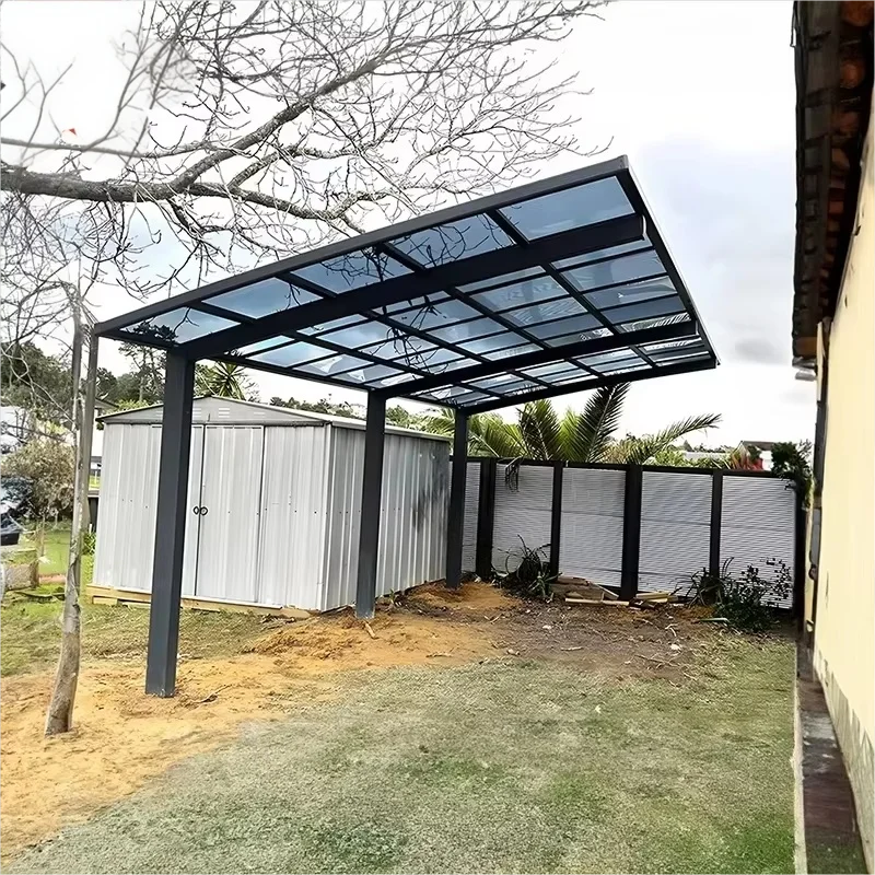 OneAlu Outdoor Car Shelter - Waterproof Aluminum/PVC Frame with Wood Sail, Garage Carport Tent for Sale