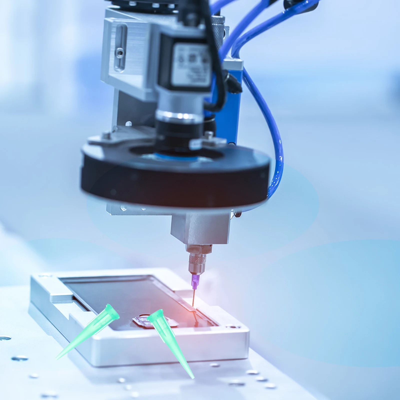 

100Pcs Plastic Glue Tips for Laboratory Precision Glue Dispenser Nozzle Replacement Industrial Grade Dispensing Tips for DIY