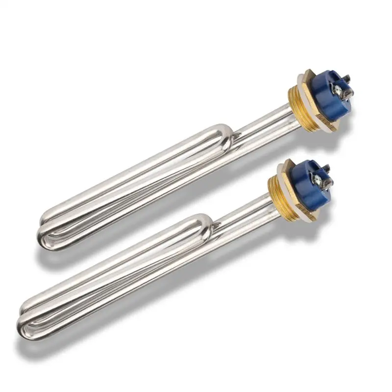 

【GARMENT】2Pcs 3KW 220V Fold Solar Water Heater Pipe DN25 BSP Thread Stainless Steel Heating For Electric Heater
