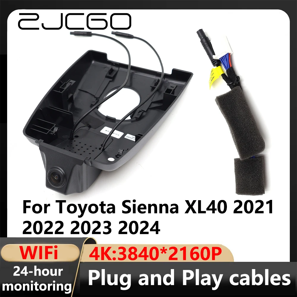 ZJCGO 4K Wifi 3840 * 2160 Rejestrator samochodowy Kamera samochodowa Rejestrator wideo dla Toyota Sienna XL40 2021 2022 2023 2024