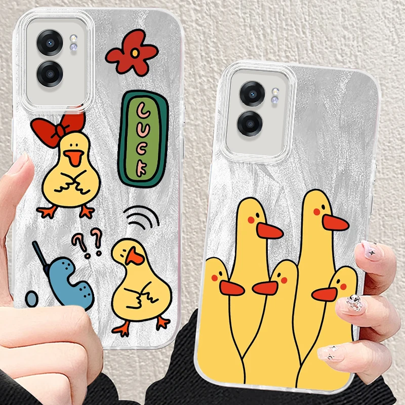 

Duck Yellow Cute Cartoon For OPPO A79 A78 A58 A38 A16 A60 A53 A92 A72 A52 A74 A55 A54 A94 5G Feather Yarn Soft Phone Case