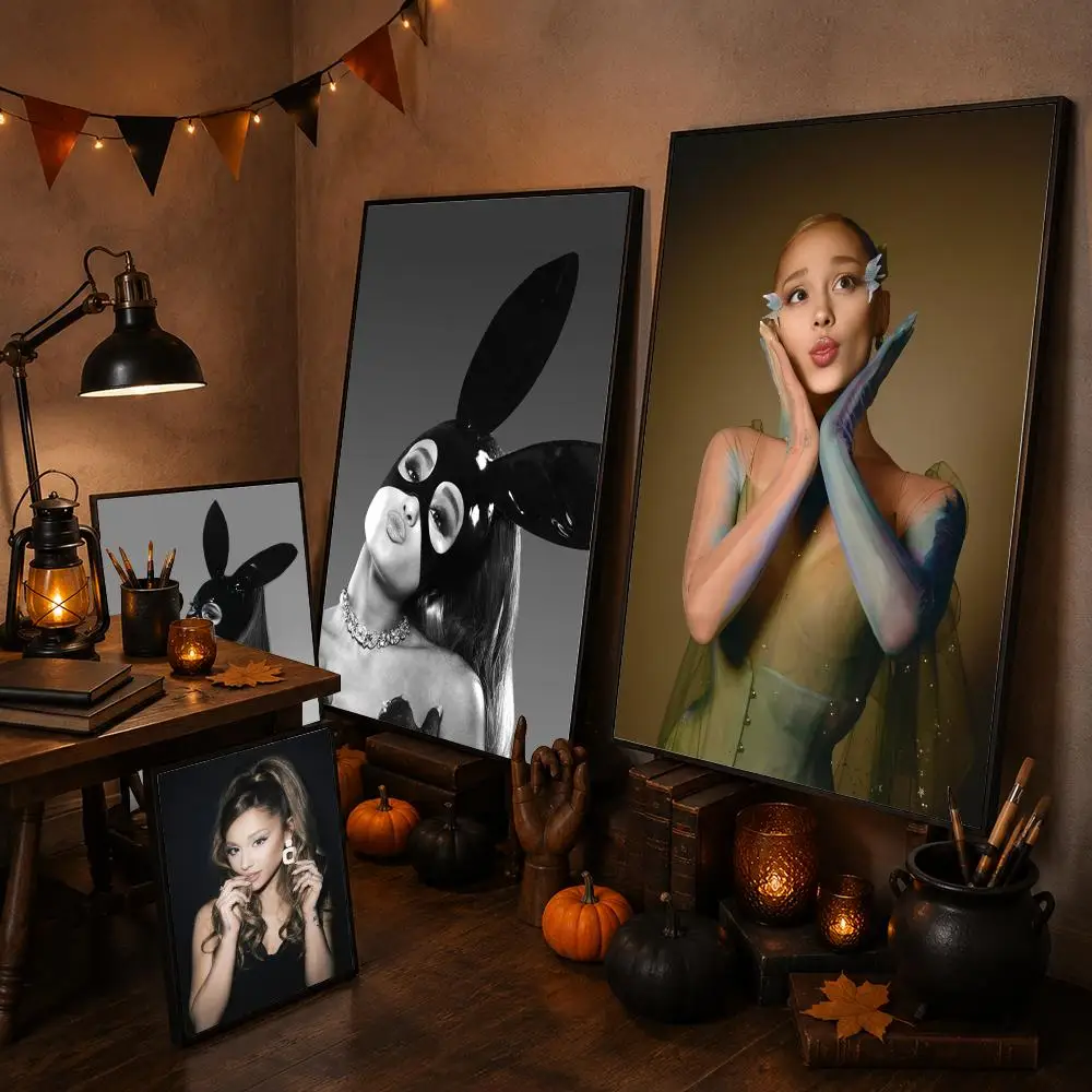 A-Ariana G-Grande Painting Calligraphy Canvas Painting Art For Bedroom Living Room Home Decor Wall Decoration Decals Gift