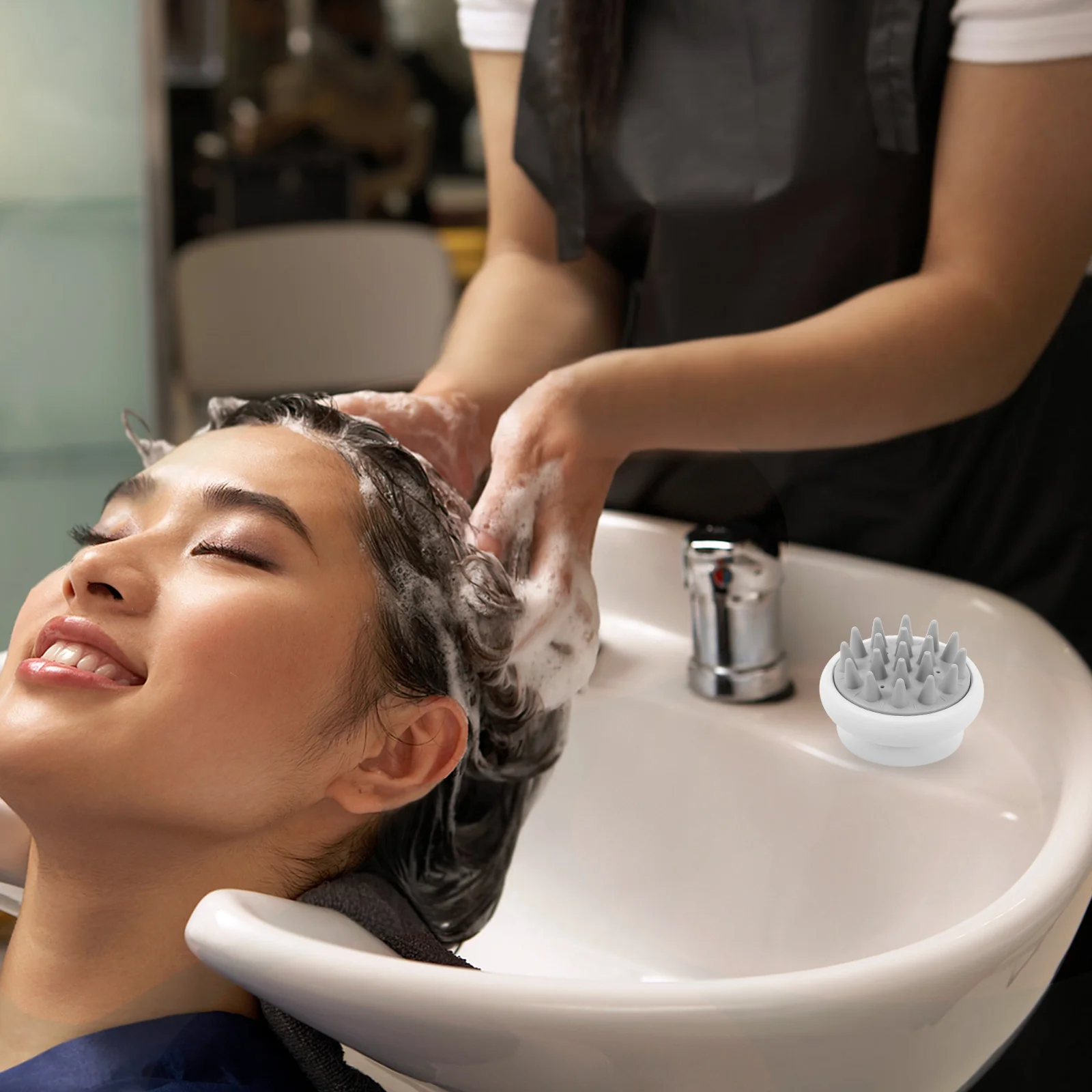 

Silicone Hair Wash Brush Soft Bristles Scalp Massager Shampoo Massage Brush Deep Cleaning Head Massager Shower Hair Scrubber