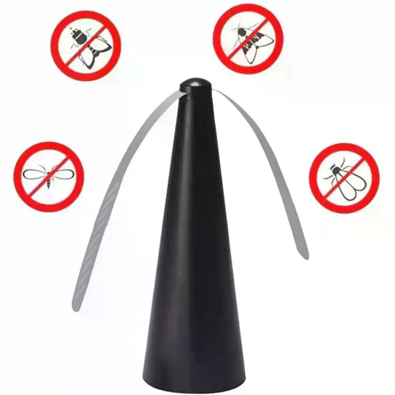 Outdoor Fly Bug Repeller Kitchen Dining Table Meal Pest Fan Desktop Electric Battery Operated Food Protector Tool