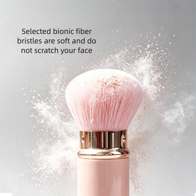 Multi-functional Mini Extendable Powder Brush, Blue Blush Brush, Foundation Brush And Makeup Brush