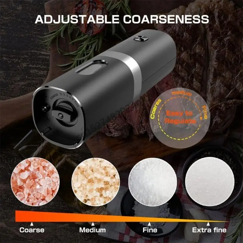 

Мельница для перца Автоматическая мельница для соли и перца многоразового использования со светодиодной подсветкой R9CD