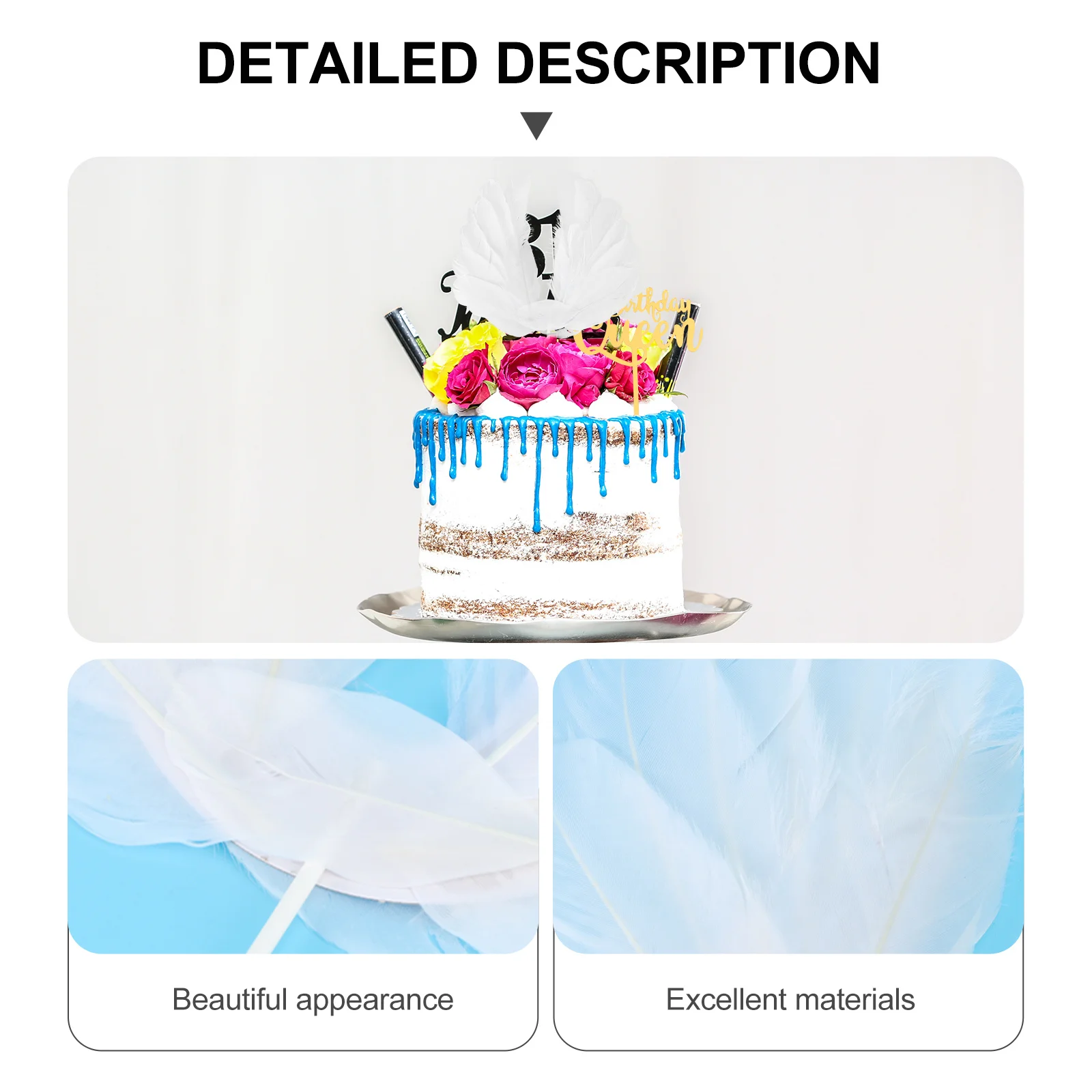 Wing Cake Picks Led Light Up Angel Wings Decor For Birthday Party Wedding Cupcake Decoration Supplies view 2