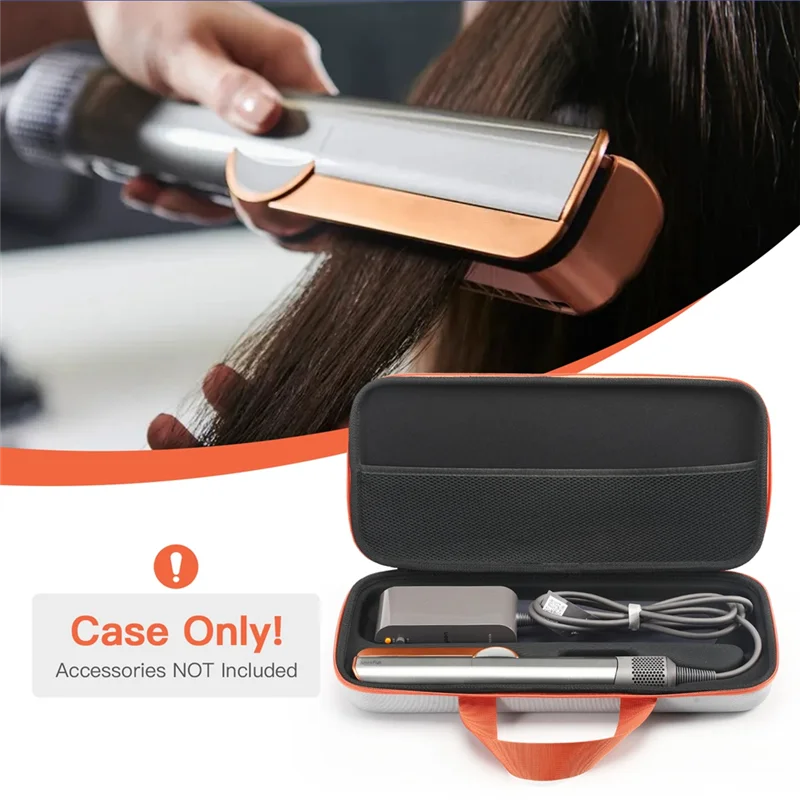 

ABLL-Hair Straightener Storage Bag For Airstrait HT01 Hair Dryer Hair Straightener Organizer Double Zipper Storage Case