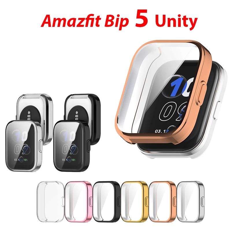 TPU Soft Cover Protective Electroplated Protector Case for Huami Amazfit Bip 5 Unity