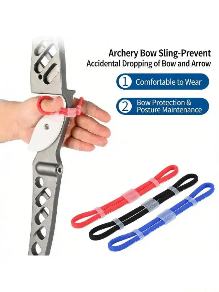 U2JB Wear Resistant Bows Finger Slings Recurve Compound Bows Finger Guards Slings